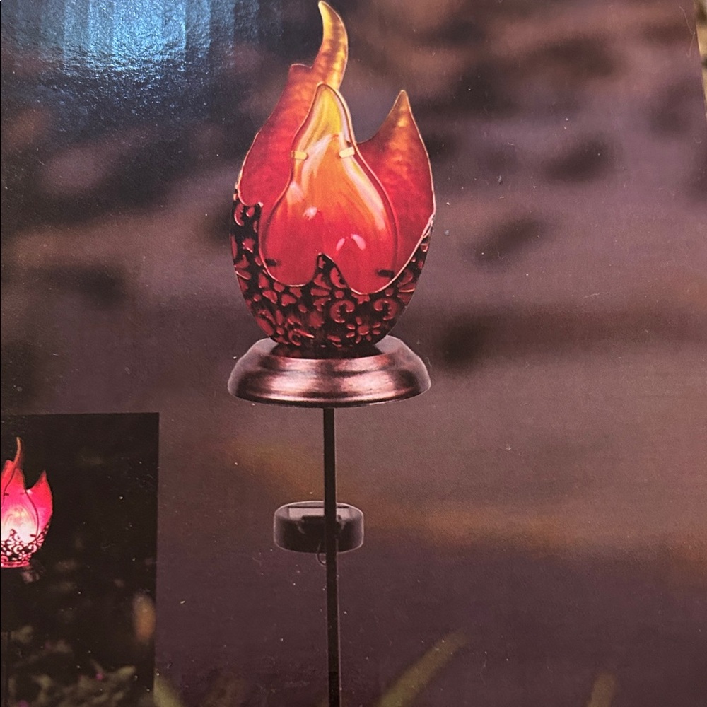 The Spring Shop Red and Orange Flame Garden Stake